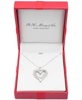 Diamond Open Heart 18" Pendant Necklace (1/2 ct. t.w.) , Created for Macy's