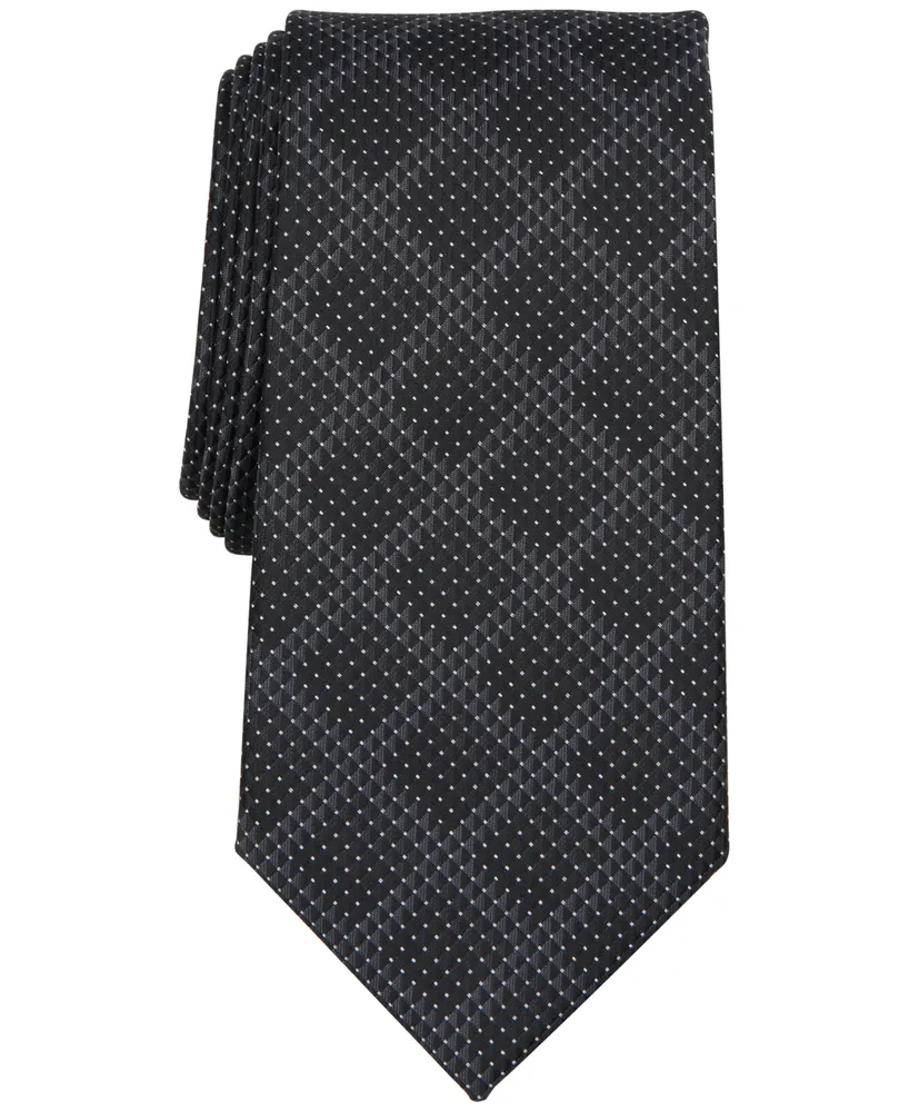 Perry Ellis Men's Classic Geometric Grid Tie