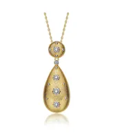 Rachel Glauber 14K Gold Plated Cubic Zirconia Pendant Necklace