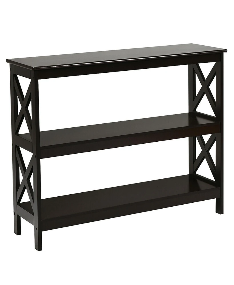 3-Tier Console Table x-Design Bookshelf Sofa Side Accent Table