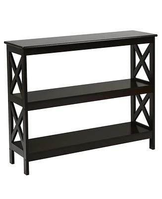3-Tier Console Table x-Design Bookshelf Sofa Side Accent Table