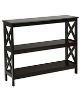 3-Tier Console Table x-Design Bookshelf Sofa Side Accent Table