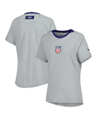 Women's Nike Gray Usmnt Travel Raglan T-shirt