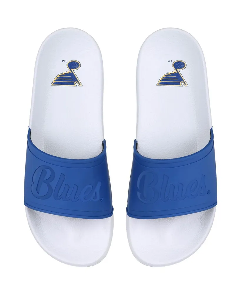 Women's Foco St. Louis Blues Script Wordmark Slide Sandals