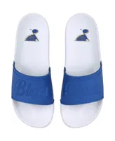 Women's Foco St. Louis Blues Script Wordmark Slide Sandals