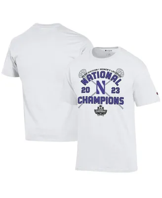 Champion White Northwestern Wildcats 2023 Ncaa Women's Lacrosse National Champions Locker Room T-shirt