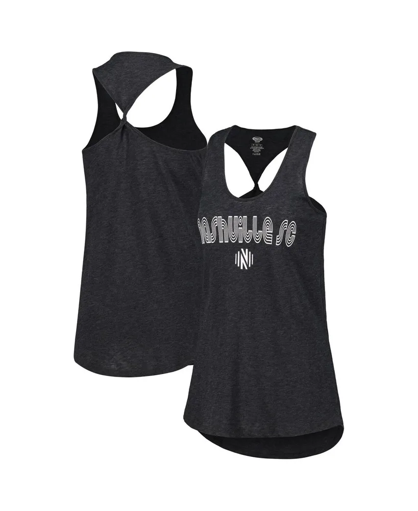 Women's Concepts Sport Heather Charcoal Nashville Sc Radiant Twist Back Scoop Neck Tank Top