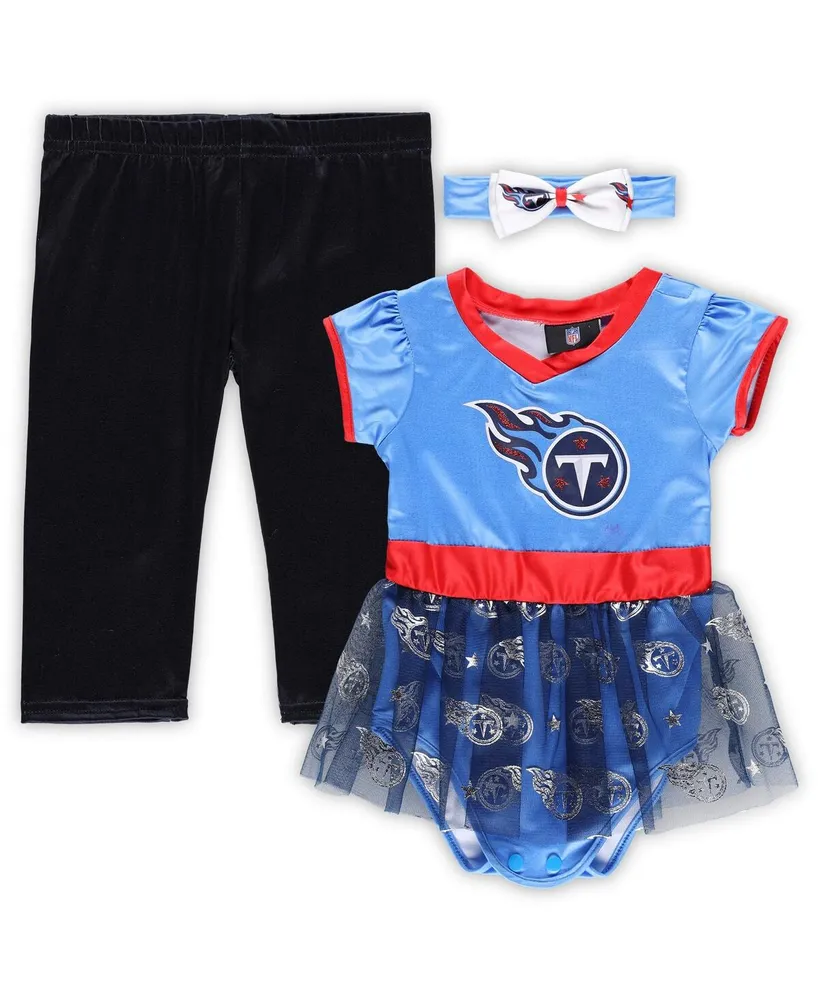 Home, Jerry Leigh Infant Boys and Girls Light Blue, Navy Tennessee Titans  Tailgate Tutu Game Day Costume Set