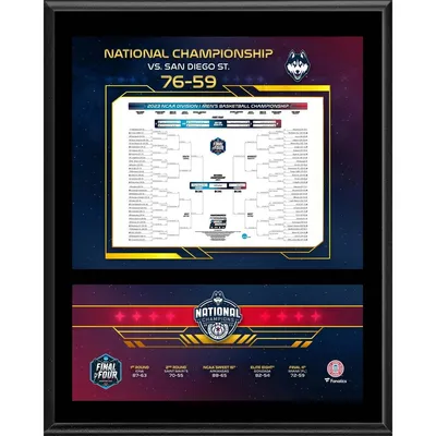 UConn Huskies 2023 Ncaa Men's Basketball National Champions 12" x 15" Sublimated Bracket Plaque