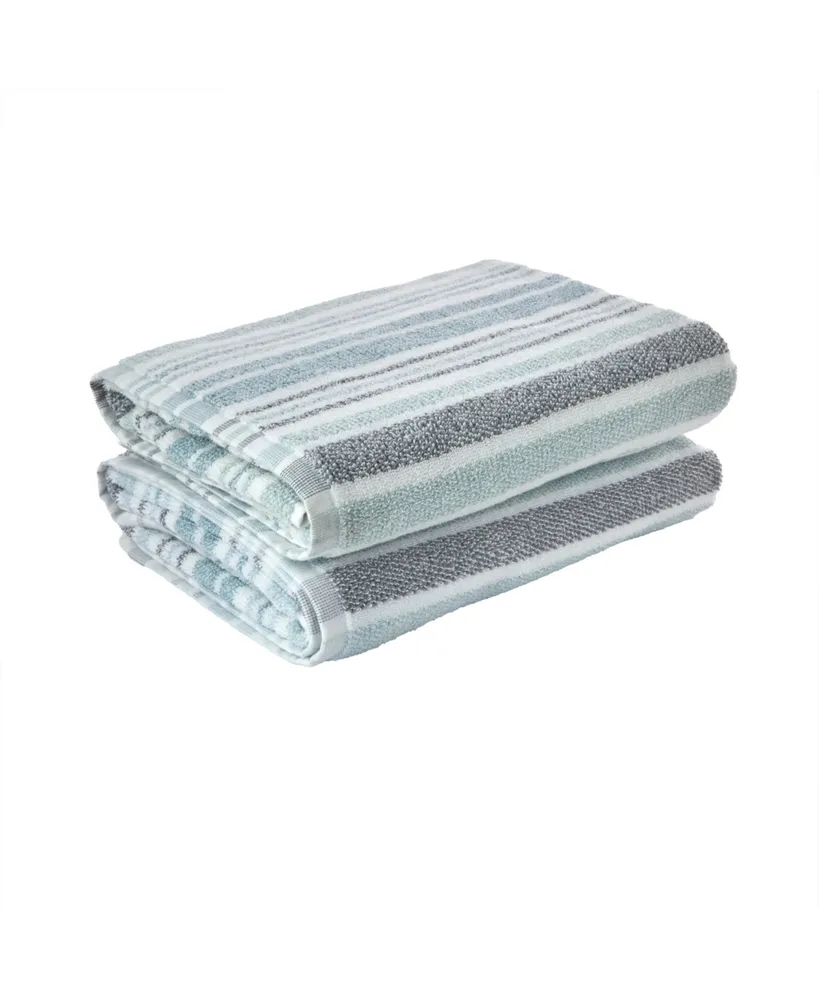 Skl Home Farmhouse Stripe Cotton Bath Towel, 54" x 28"