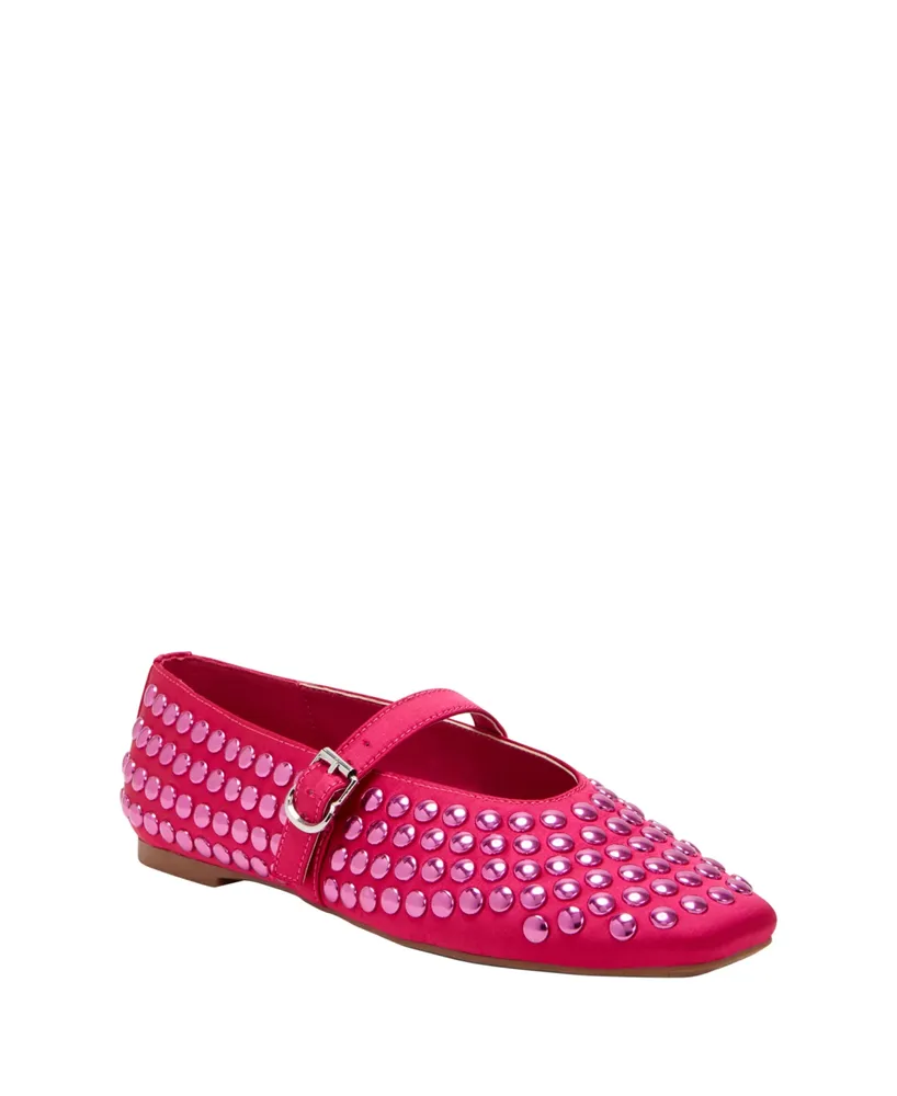 Katy Perry Women's The Evie Mary Jane Studded Flats - Luminous Pink