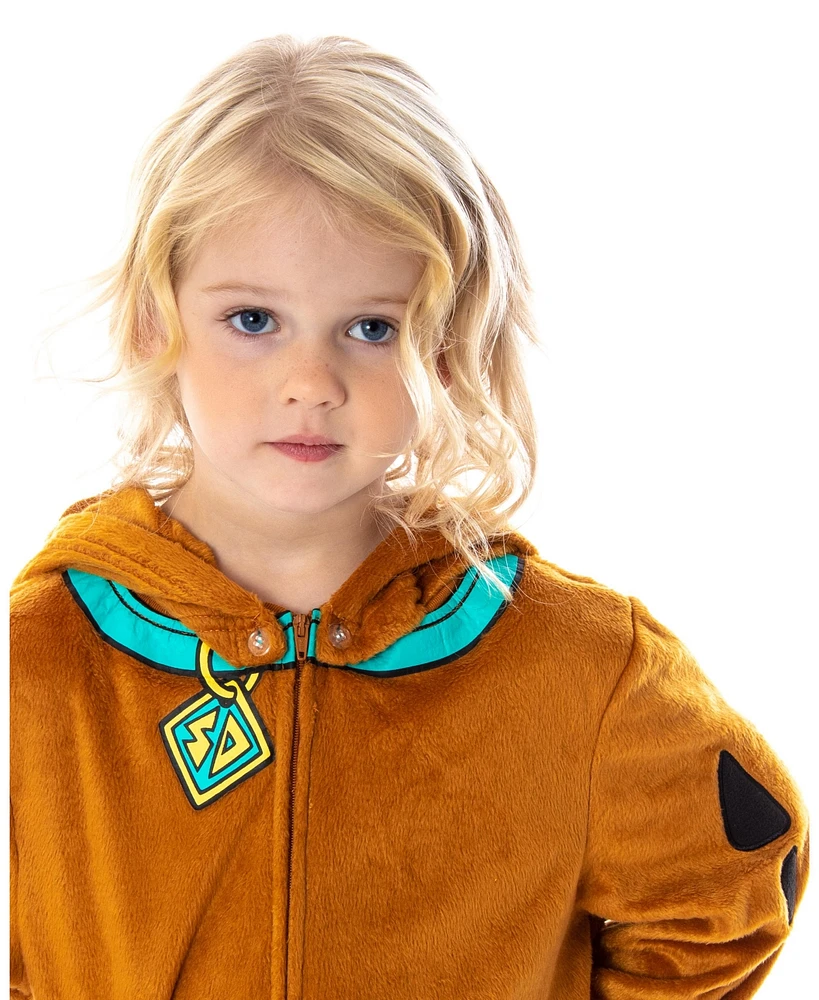 Scooby Doo Toddler Kids Scooby Doo Unisex Costume Pajama Union Suit Onesie - Scooby
