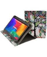 Linsay New 10.1" Wi-Fi Tablet with Tree of Life Style Case with Super Screen 1280x800 Ips Quad Core 2GB Ram 64GB Android 13