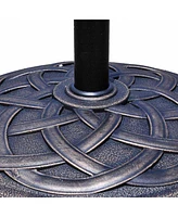 Costway 22'' Round Umbrella Base Stand Market Patio Standing Outdoor Living Heavy Duty