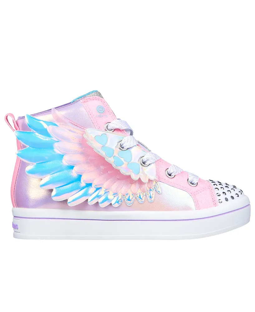 Skechers Little Girls Twi-Lites 2.0 - Wingsical Wish Light-Up High-Top Casual Sneakers from Finish Line