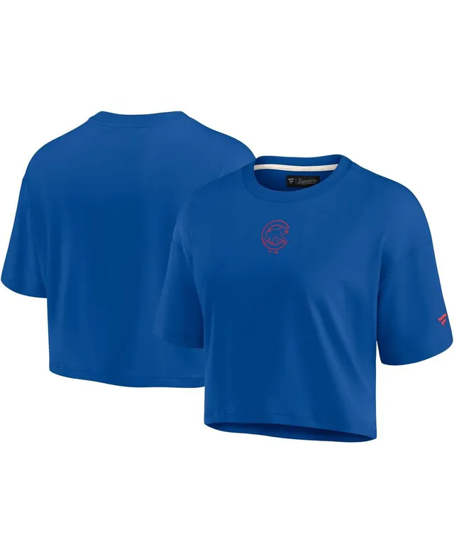 Women's New Era Royal Chicago Cubs Plus Size Space Dye 3/4-Sleeve Raglan  Henley T-Shirt