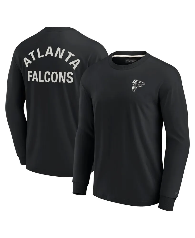 Men's and Women's Fanatics Signature Black Atlanta Falcons Super Soft Long Sleeve T-shirt