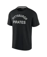 Men's and Women's Fanatics Signature Black Pittsburgh Pirates Super Soft Short Sleeve T-shirt