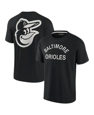 Men's and Women's Fanatics Signature Black Baltimore Orioles Super Soft Short Sleeve T-shirt