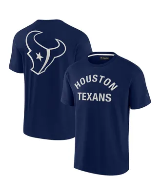 Men's and Women's Fanatics Signature Navy Houston Texans Super Soft Short Sleeve T-shirt