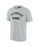 Men's and Women's Fanatics Signature Gray Los Angeles Rams Super Soft Short Sleeve T-shirt