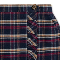 Hope & Henry Toddler Girls Flannel Pull-On Ruffle Skirt