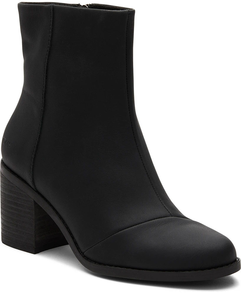 Toms Women's Evelyn Stacked Block Heel Booties