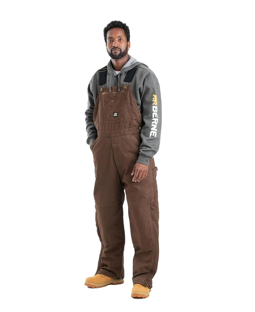 Berne Men's Short Heartland Insulated Washed Duck Bib Overall