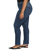 Jag Plus Size Ruby Mid Rise Straight Leg Jeans