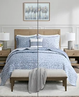 Madison Park Signature Harmony Oversized Reversible Matelasse 4 Piece Coverlet Set