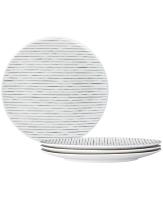 Noritake Hammock Stripes Coupe Dinner Plates, Set of 4