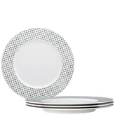 Noritake Hammock "Dots" Rim Dinner Plates, Set of 4