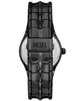 Diesel Men's Vert Quartz Three Hand Date Black Stainless Steel Watch 44mm