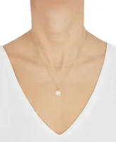 Cultured Freshwater Pearl (6-3/4mm) 18" Pendant Necklace in 14k Gold