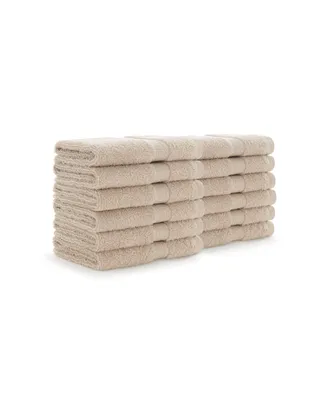 True Color Bathroom Washcloths (12 Pack), Solid Options, 12x12 in., 100% Soft Cotton