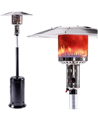 Simplie Fun Outdoor Patio Propane Heater With Portable Wheels 47,000 Btu 88 Inch Standing Gas Outside