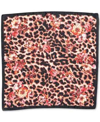 I.n.c. International Concepts Women's Printed Leopard Floral Square Scarf, Created for Macy's