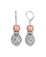 2028 Crystal Acrylic Filigree Bead Drop Earrings