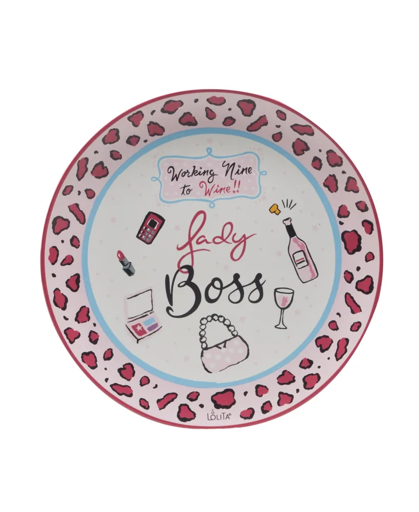 Certified International Lolita Lady Boss 4 Piece Dessert Plate