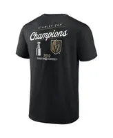 Men's Fanatics Black Vegas Golden Knights 2023 Stanley Cup Champions Logo T-shirt