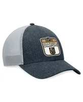 Men's Fanatics Charcoal, Black Vegas Golden Knights 2023 Stanley Cup Champions Mesh Locker Room Adjustable Hat