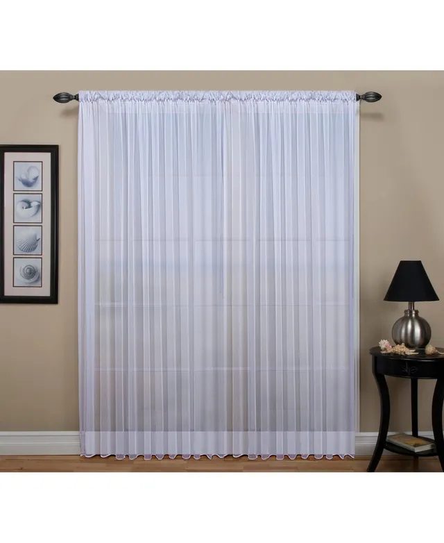 Ricardo Checkmate Tier Curtain Pair 70W x 36L - Black