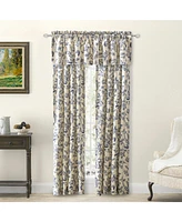 Ricardo Waverly Gardens Tailored Curtain Panel Curtain Pair with tiebacks 84"W x 45"L