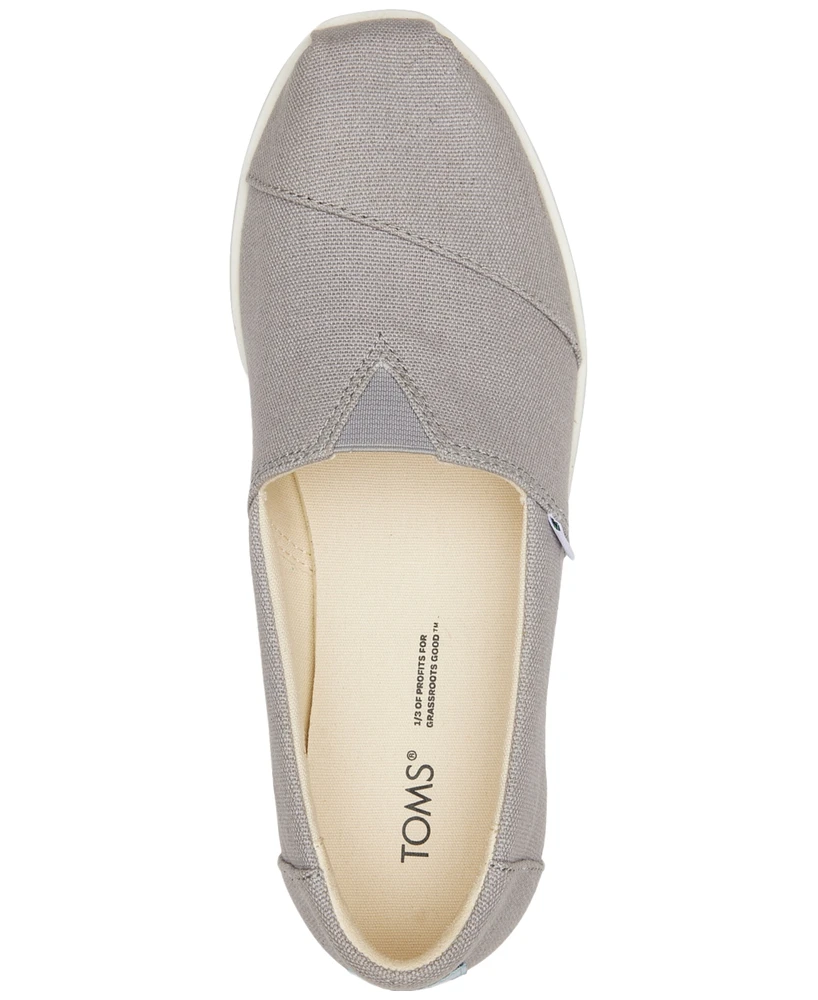 Toms Women's Alpargata Canvas Slip On Platform Flats
