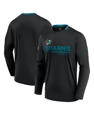 Men's Fanatics Black San Jose Sharks Authentic Pro Locker Room Long Sleeve T-shirt