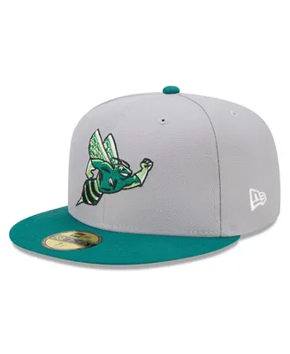Men's New Era Gray, Green Augusta GreenJackets Marvel x Minor League 59FIFTY Fitted Hat