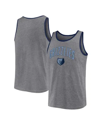 Men's Fanatics Heather Gray Memphis Grizzlies Primary Logo Tank Top