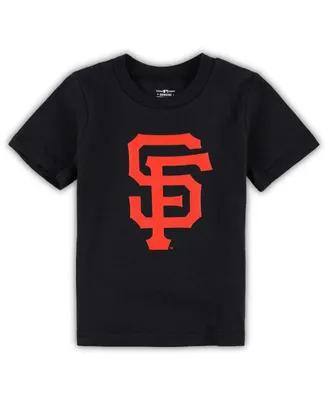 Infant Boys and Girls Black San Francisco Giants Team Crew Primary Logo T-shirt