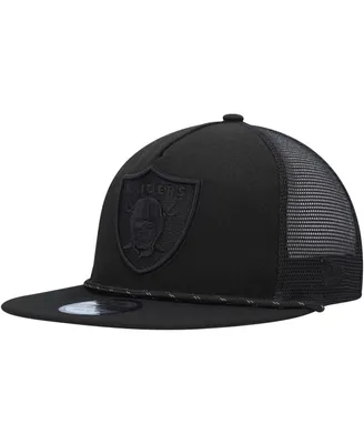 Men's New Era Black Las Vegas Raiders Illumination Golfer Snapback Trucker Hat