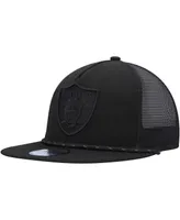 Men's New Era Black Las Vegas Raiders Illumination Golfer Snapback Trucker Hat